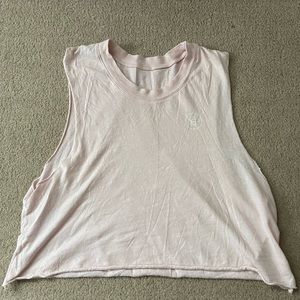 Barre3 brand pink muscle tank
